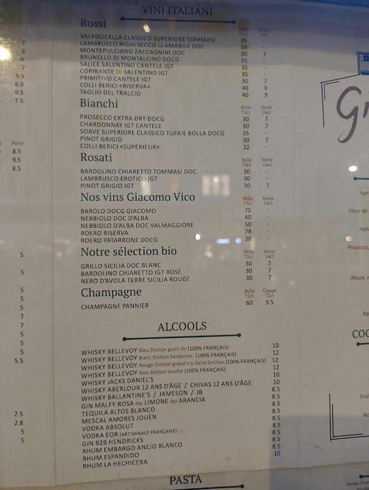 Giacomo-Ristorante Trattoria Caffe - Menu Image 3